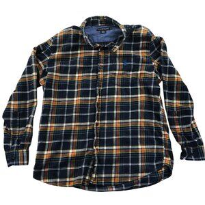 U.S. Polo Assn. Mens Shirt XL Blue Plaid Long Sleeve Flannel Button Up Casual